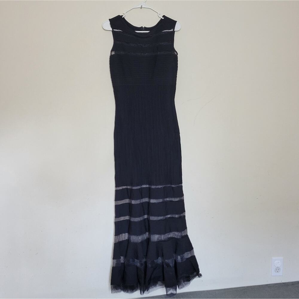 Tadashi Shoji Illusion Mesh Gown XS 69799L - Picture 4 of 8